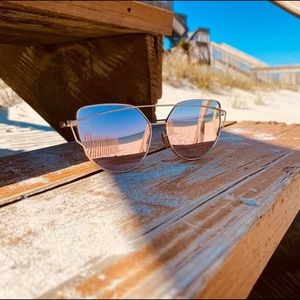 Rose Gold Mirrored Sunglasses